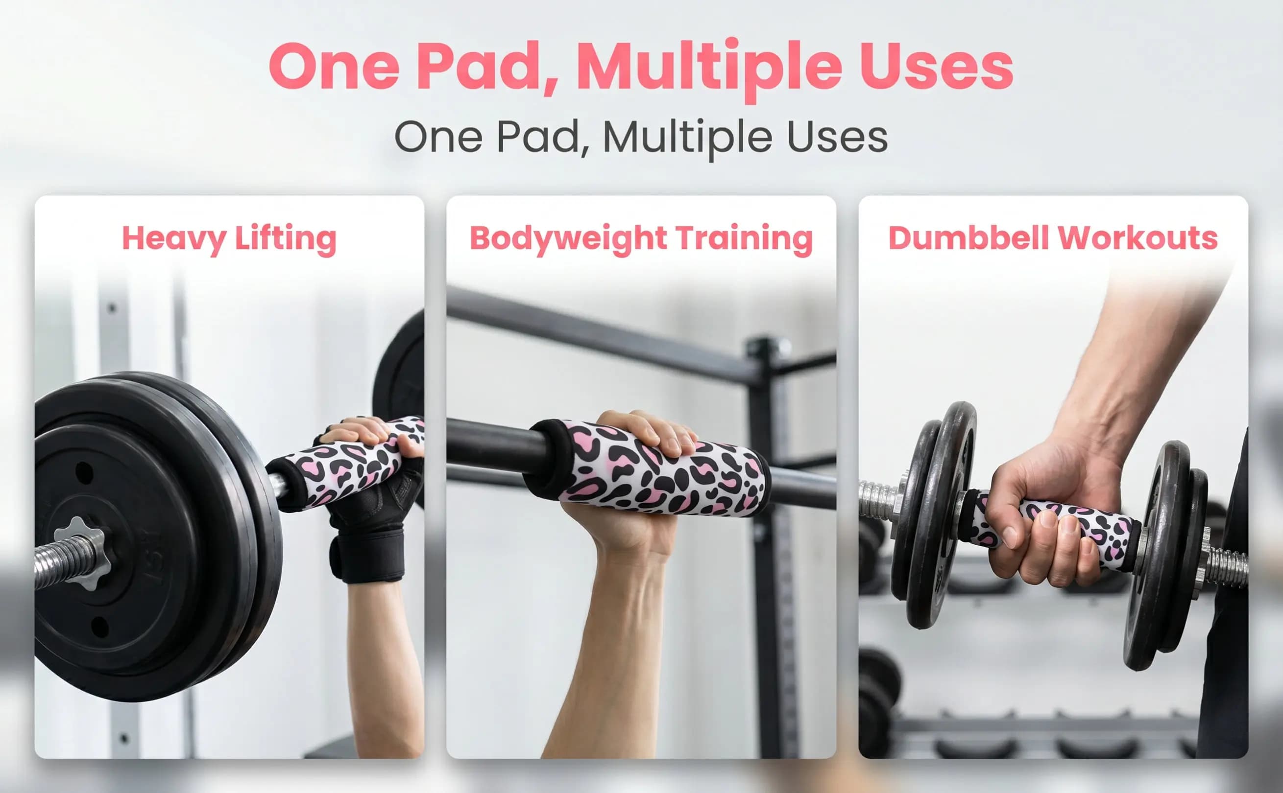 2Pcs Barbell Bar Cover Pad Detachable Anti-Slip Gym Accessories Dumbbell Handle Pads Pull-Up Bar Cushion Weightlifting Mat