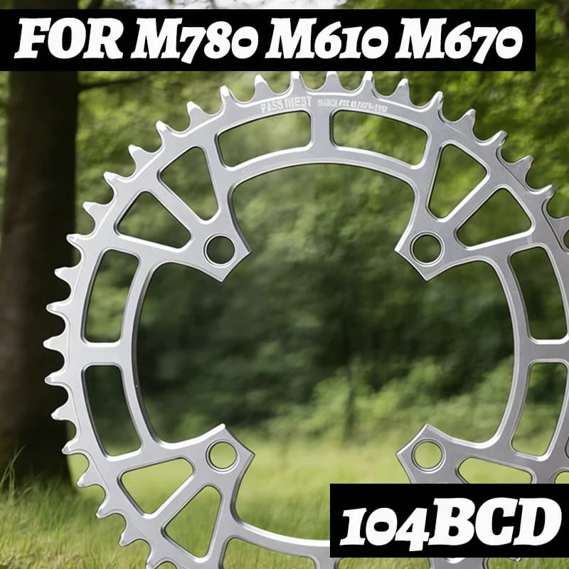 Corona Catena Bici 104 BCD 4 Fori, Corona Singola 32 34 36 38 Denti, Corona 40T 42T 44T 46T per Shimano M780 M610 M670