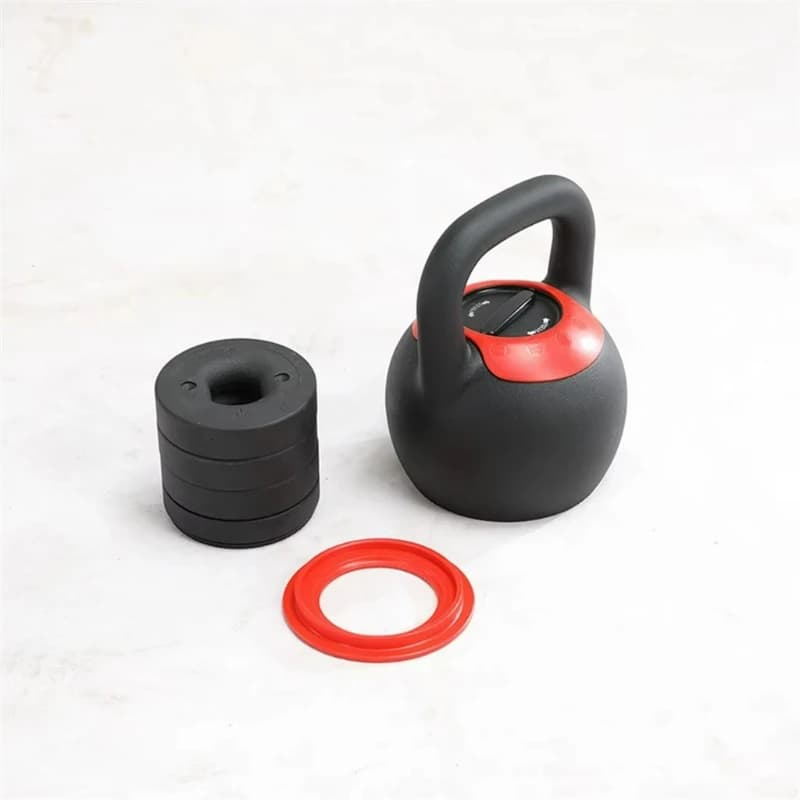 Kettlebell Regolabile in Ghisa Verniciata, Pesi Regolabili per Squat, Attrezzatura per Fitness Domestico