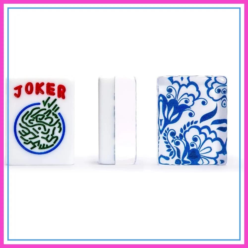 Set di 166 Tessere Mahjong Americane - Acrilico Resistente ai Graffi, Regole Cinesi e Americane