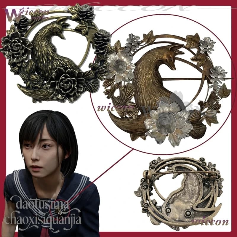 Hinako Cosplay Anime Gioco horror F Costume Volpe Distintivo 3D Acido polilattico Puntelli Volpe Uomo Regali Halloween Natale Regali di compleanno