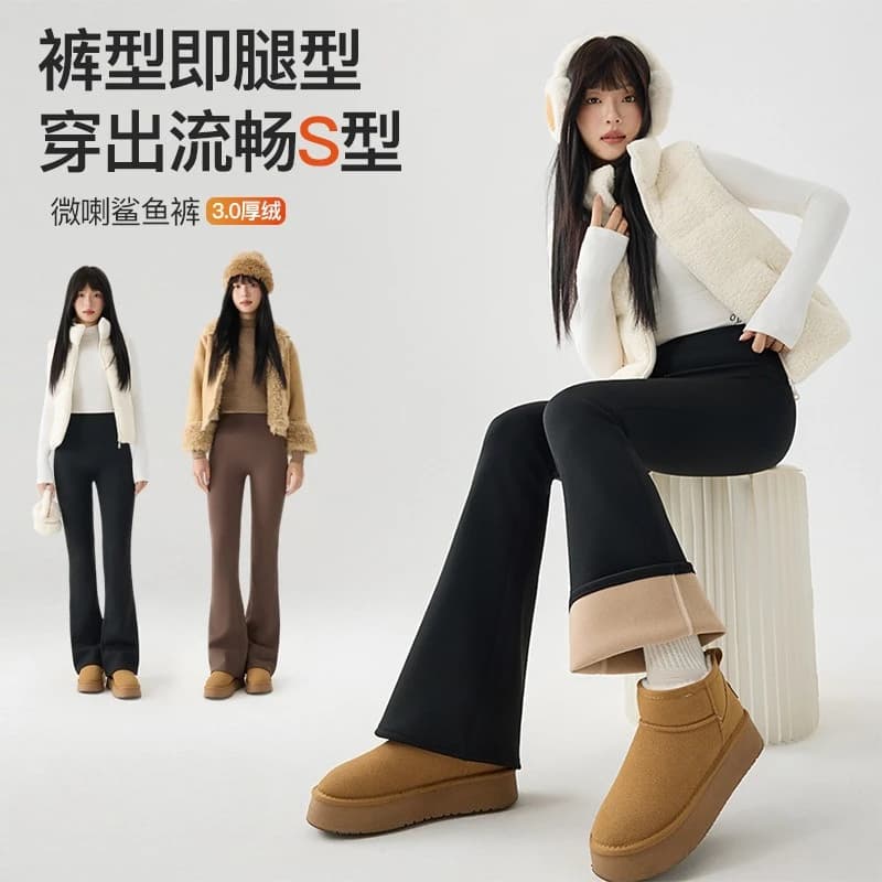 High Waist Hot Women's Y2k Korean Fleece Waist Leggings With Bench Control Sports Pants Yoga Streetwear Casual Pants For Lifting Button