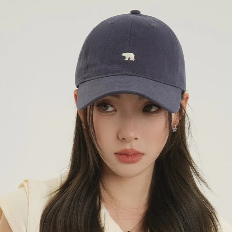 Cappello da baseball ricamato con orso polare da 1 pezzo per uomo e donna, tempo libero all'aperto Tempo libero quotidiano, Viaggi all'aperto, Protezione solare, Cappello con lingua d'anatra