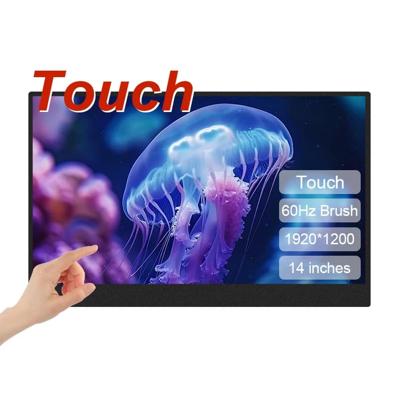 LANLIPU Display Portatile da 14 Pollici 1920*1200, Schermo Touch IPS con Supporto per Laptop, Xbox, PS4/5, Switch, Telefoni Cellulari e Computer