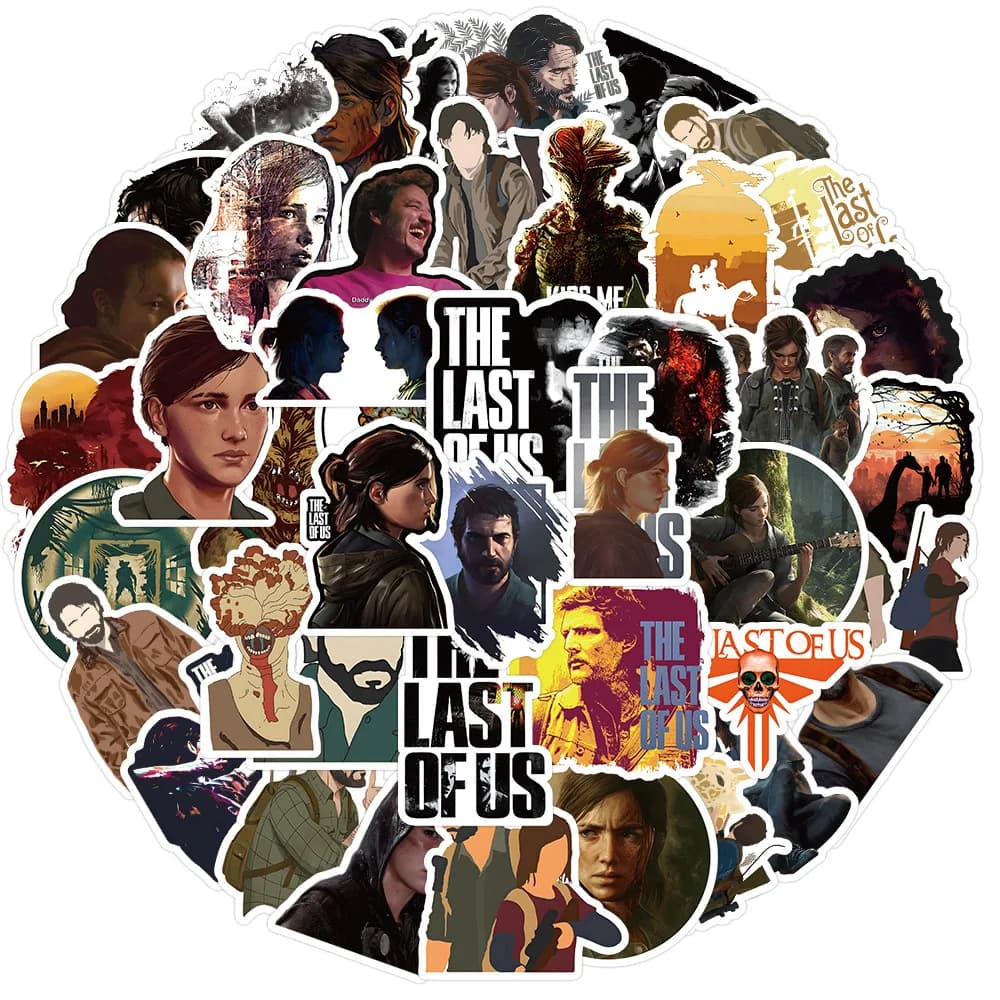 50pcs The Last of Us Decorative Water Cup Suitcase Scooter Notebook Stationery Waterproof Sticker