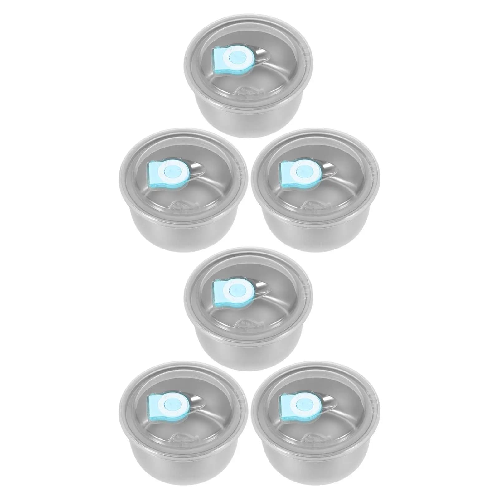 6Pcs Stainless Steel Ice Cream Storage Tubs 500Ml Airtight Freezer Safe Containers for Homemade Gelato Sorbet Meal Prep