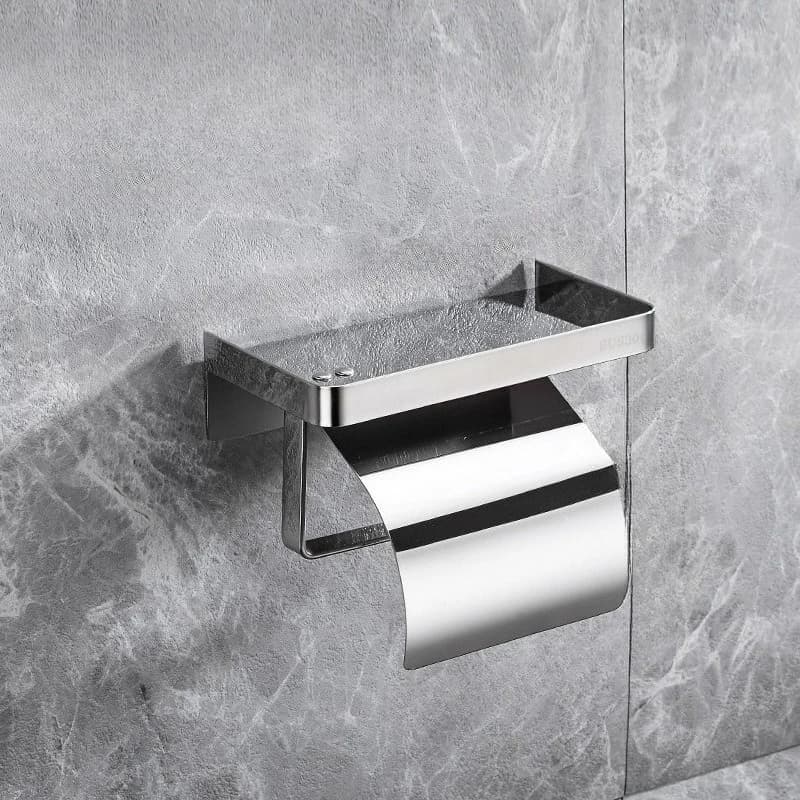 Tissue Storage Holder Stainless Steel Mirror Face Tissue Holders Toilet No Punching Paper Rack Minimalist Bathroom Tissues Racks