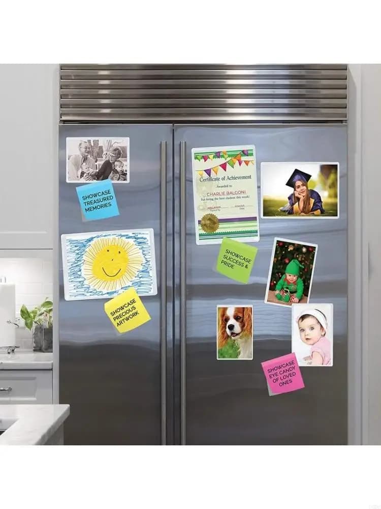 Magnetic fridge photo frames for refrigerator and metal surfaces