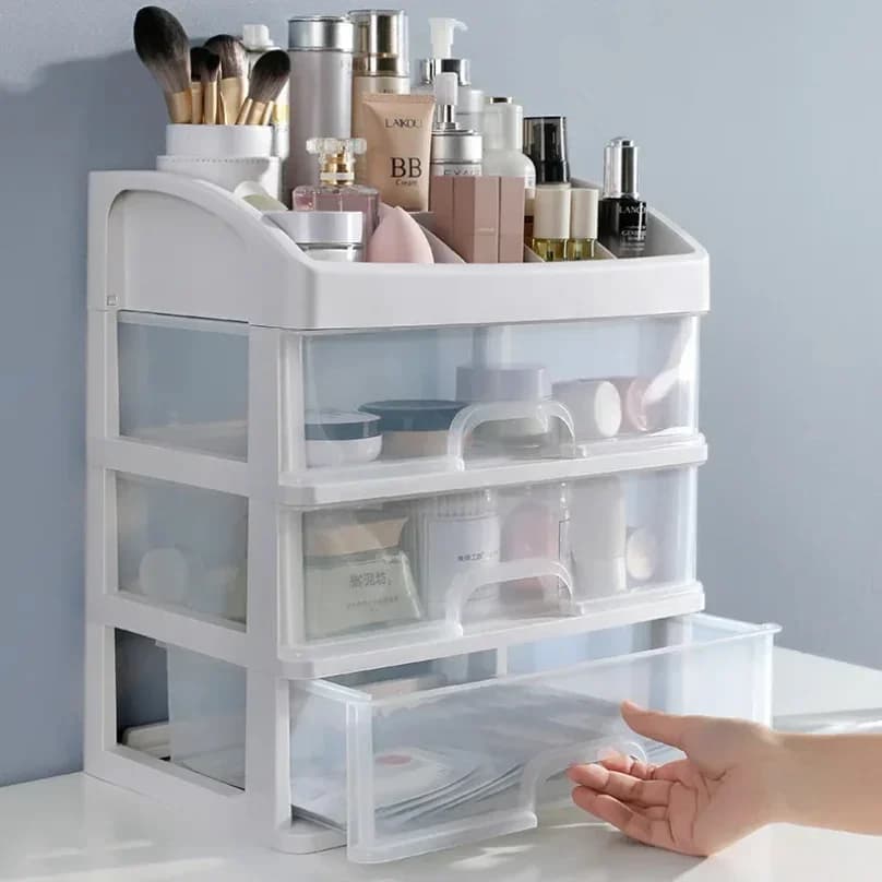 Pop Makeup Case Jewelry Container Box Makeup Organizer Box Plastic Cosmetic Box Makeup Brushes