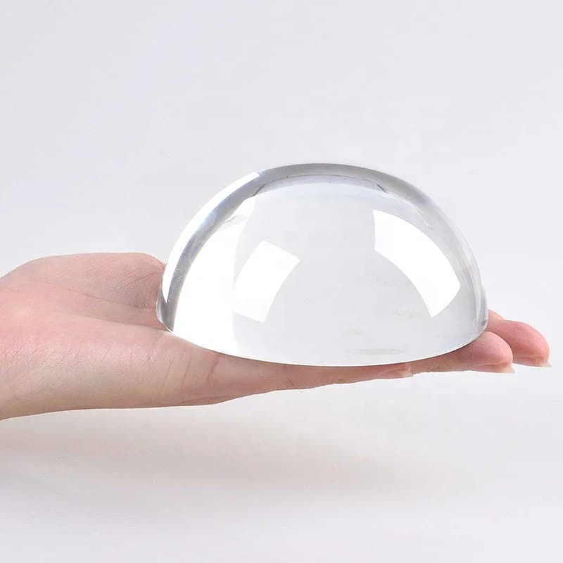 Honor of Crystal 60mm-100mm Lente d'ingrandimento trasparente vuota emisfero di vetro Mezza cupola Sfera di cristallo per la decorazione del fermacarte