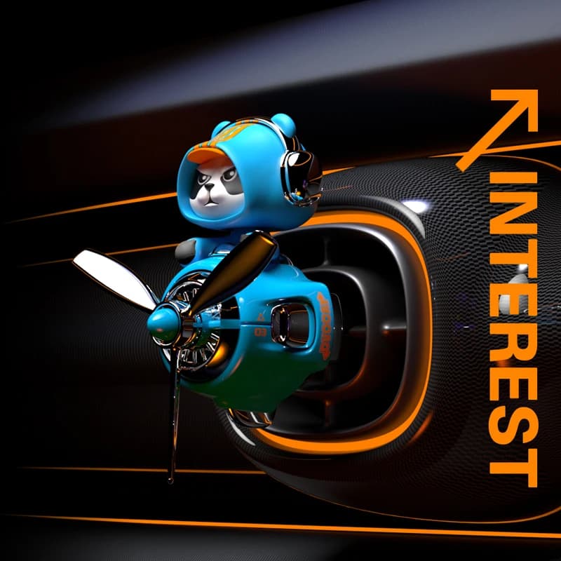 Nuovo stile Scuotere la testa panda Pilota Deodorante per auto profumo Interni per automobili Clip per profumo Accessori per ornamenti per auto