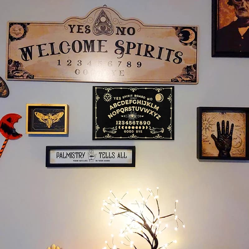 Nuovo Set Tavola Ouija Incisa con Messaggi Metafisici, Kit Tavola per Divinazione con Pendolo da 12 Pollici in Legno