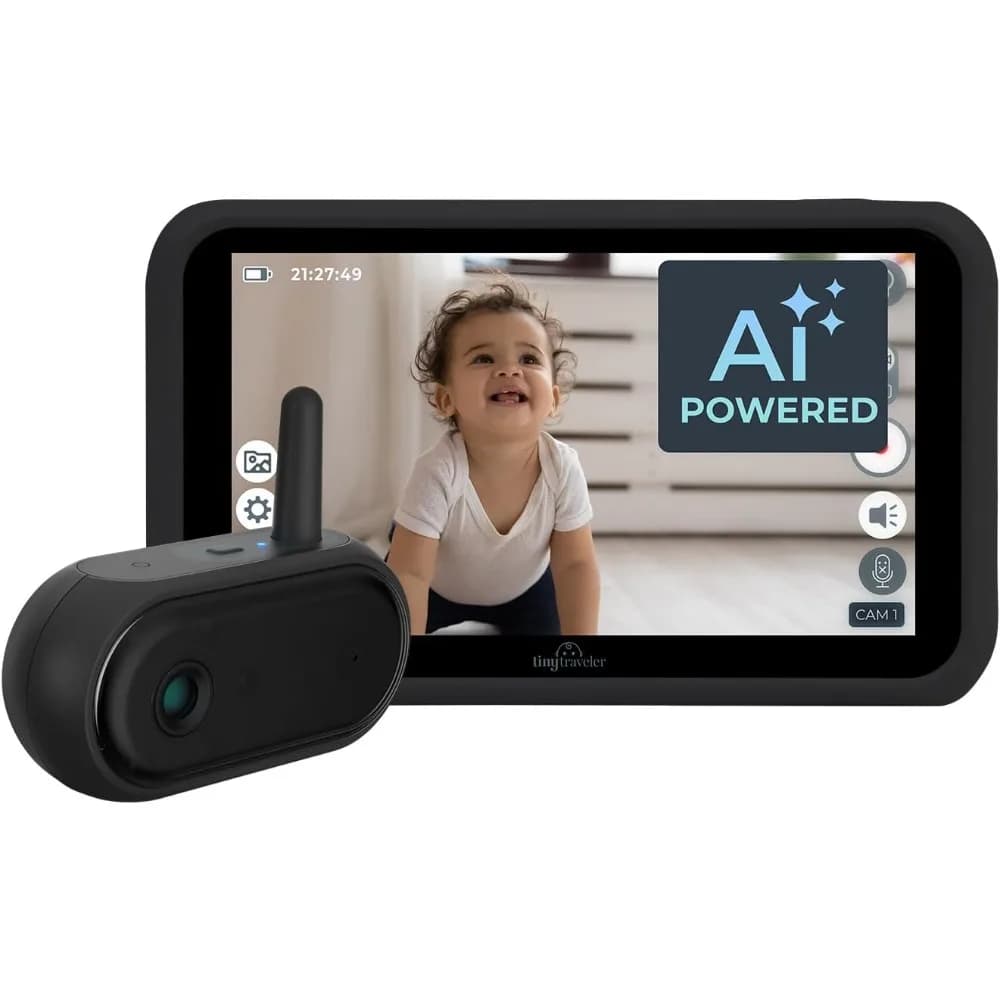 Ai Smart Wireless Baby Car Monitor (TT006B) - Avvisi di sicurezza alimentati dall'IA: rilevamento del pianto/riscio/supporto, recinto virtuale, lungo raggio 10