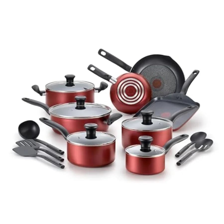 Set of pots not made of 8 pieces stainless steel, suitable for oven and barbecue up to 350°F, with pans, casseroles, Dutch pot and plate.