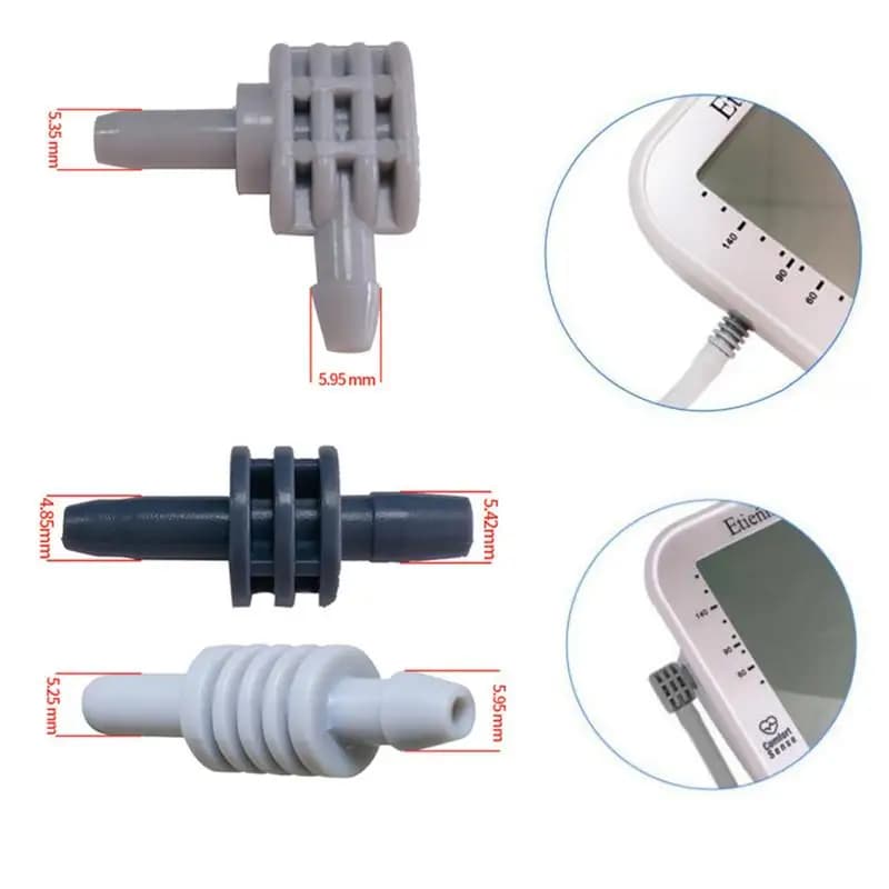 1 Pezzo Connettore a Tubo Singolo per Bracciale Sfigmomanometro Digitale, Ricambio per Tonometro da Braccio