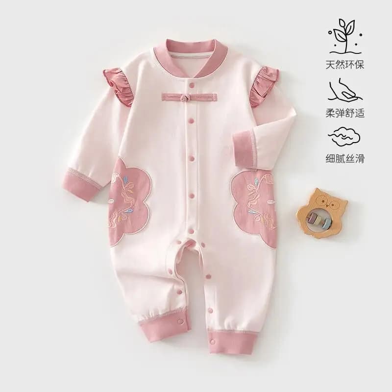 Moda Abbigliamento per bambini Tuta per bambini Stile cinese da donna Abito di un anno Abbigliamento da esterno Set di cappotti casual Anyang Kawaii