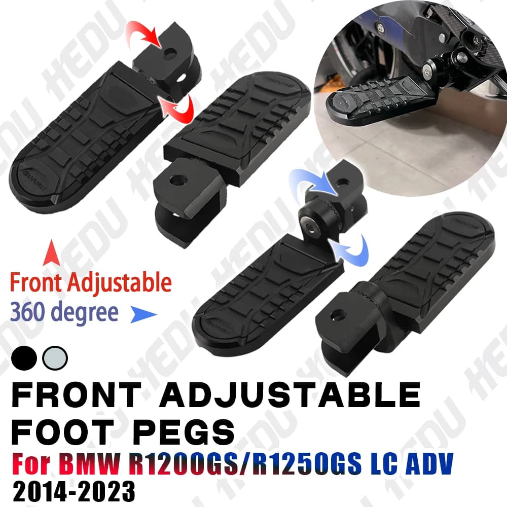 Per BMW R1200 GS LC R1250 GSA r 1250gs lc adv 2019-2023 Driver Poggiapiedi Pedali Moto 360 Girevoli Regolabili Pedane