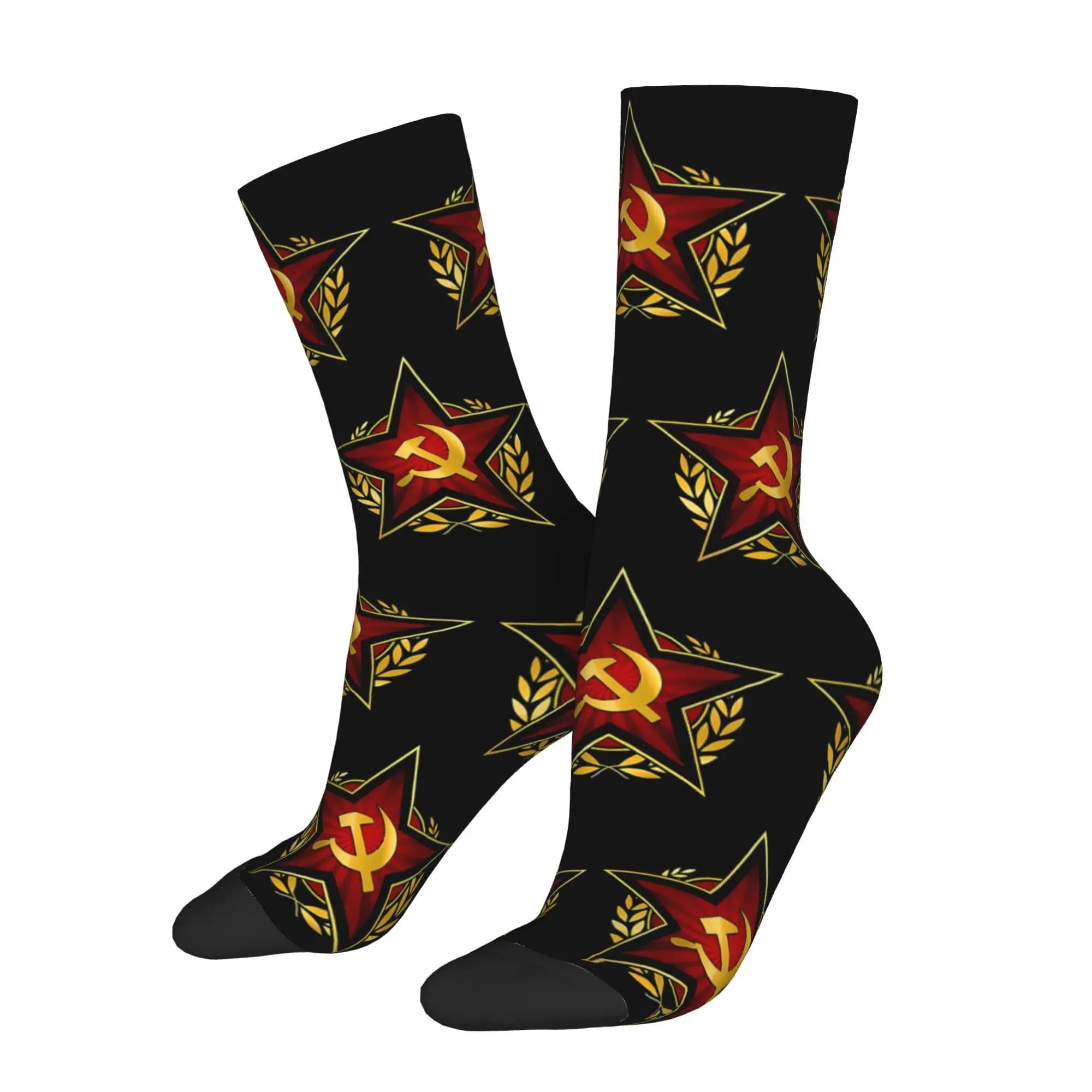 URSS CCCP Russo Unione Sovietica Martello Calzino Stampato Uomo Poliestere Moda