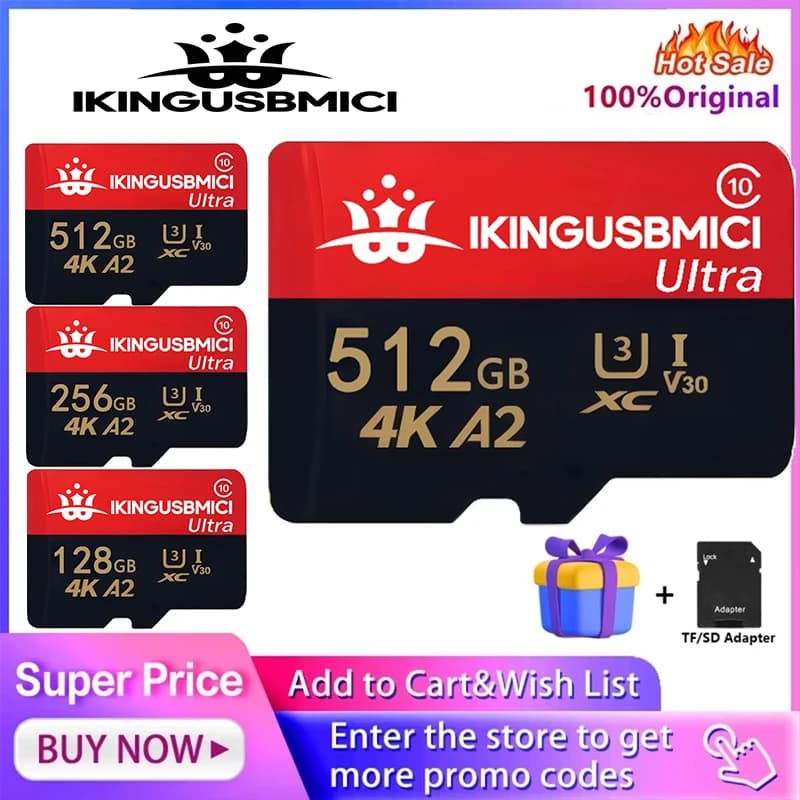64GB 32GB 128GB Classic TF Cards SD Cards Micro TF SD Card Memory Card V10 for GoPro/Body Camera/Drone/Surveillance/Mobile