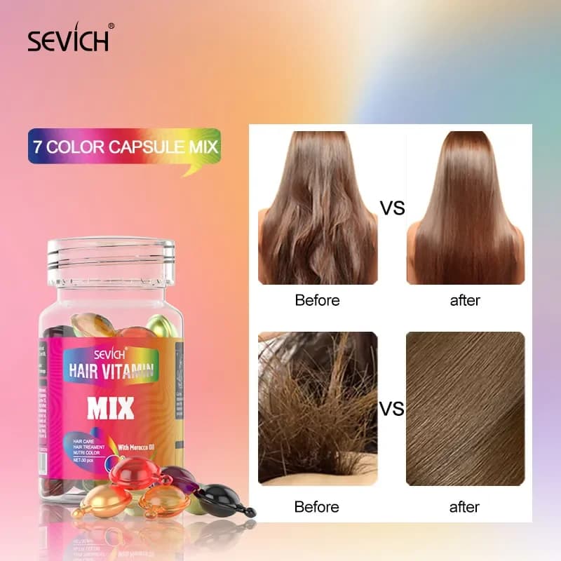 Sevich Hair Vitamin Capsule Oil Repair Damage Natural Serum Nutrient Extract for Hair Treatment Pro Keratin Complex Oil