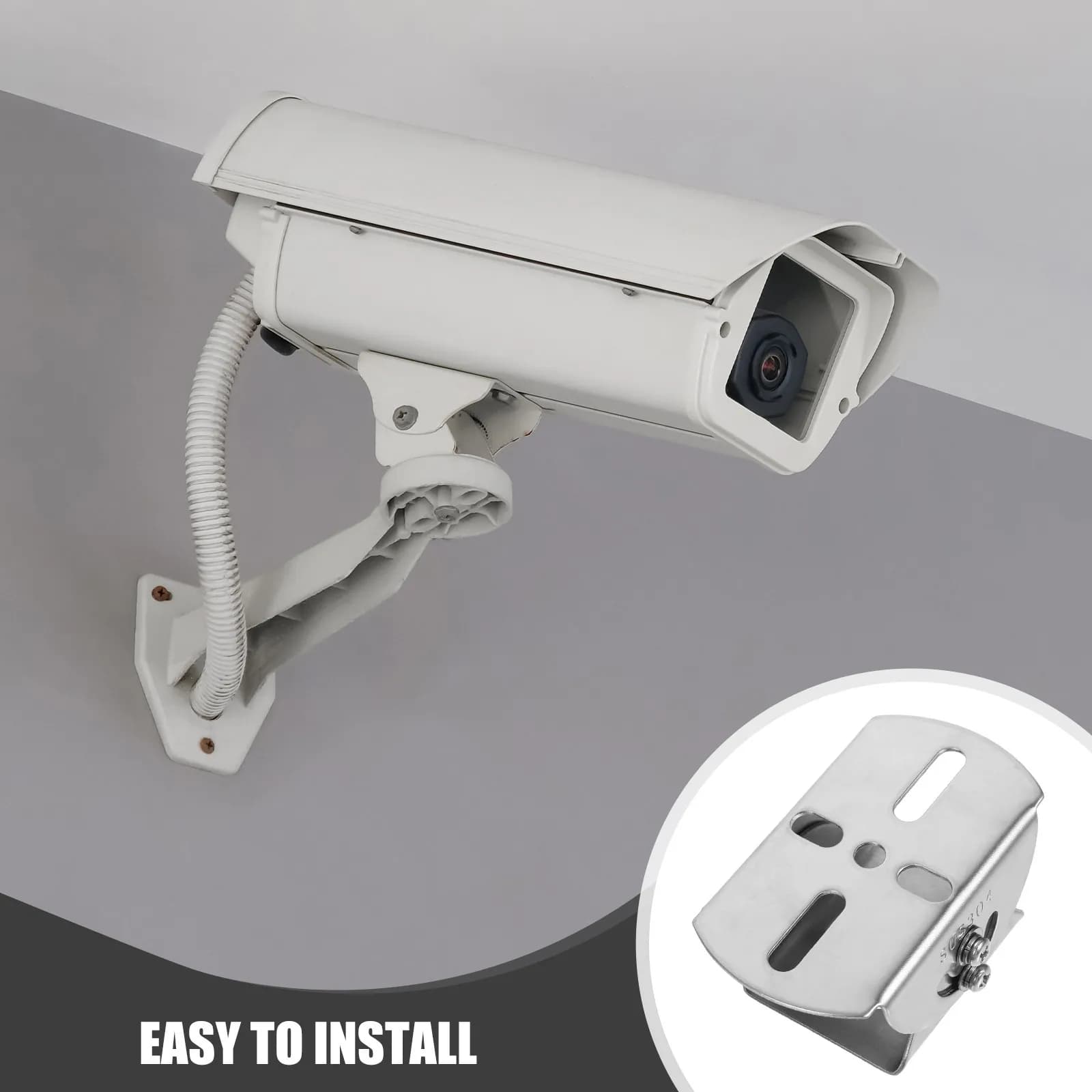 1Pcs 304 Stainless Steel Duckbill Bracket 360 Degree Adjustable Security Camera Stand for Indoor Monitor Video