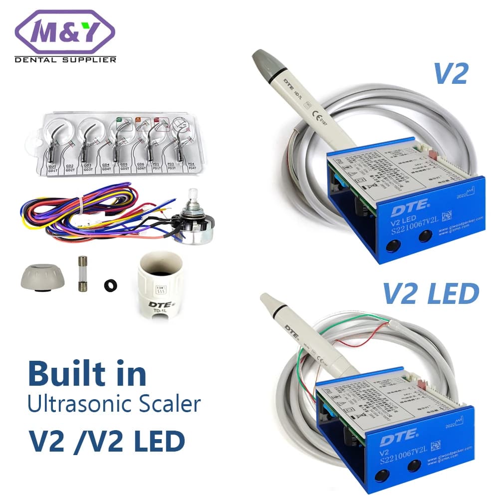 V2/V2 LED Dentale Costruito in Scaler Ad Ultrasuoni Manipolo Odontoiatria Punte di Scaling Per La Pulizia Dei Denti Sbiancamento Strumenti pezzi di ricambio