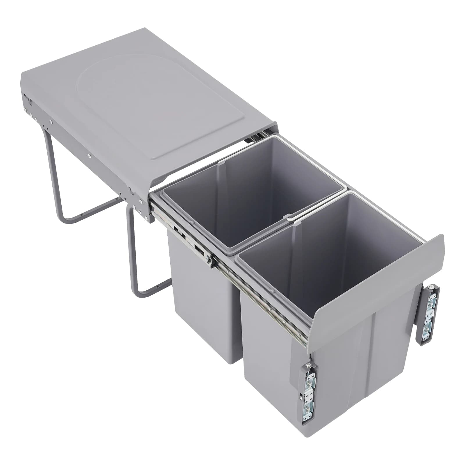 40 Liters Recycling Trash Bin For Sliding Kitchen Recycling, Extensible Trash Bin For Homes, Restaurants