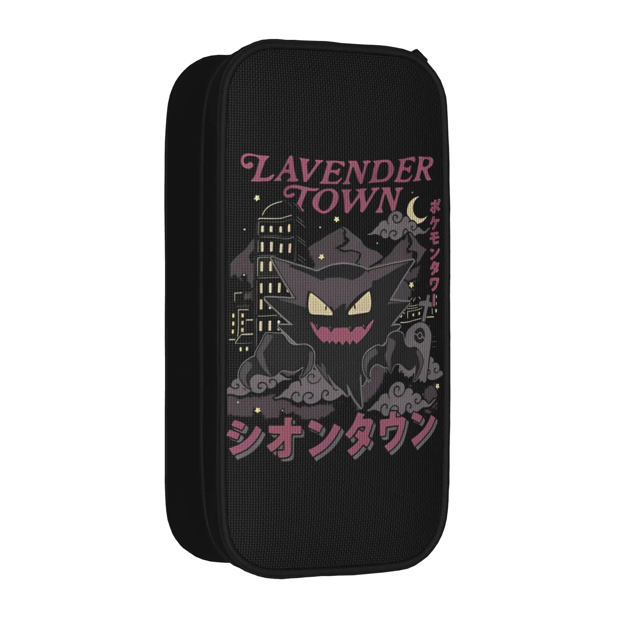 Lavender Town Legends Pencil Case Phantom Pokemoned Pencilcases Pen Box for Student Big Capacity Bag Supplies Stationery