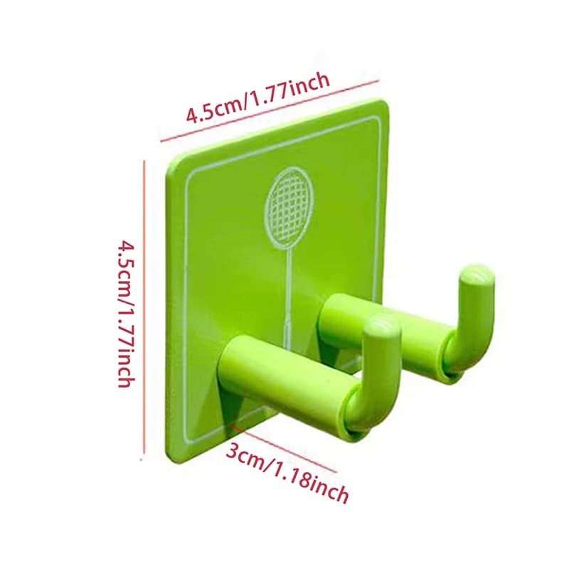 【ST】Supporto da parete per racchette, gancio porta racchette da tennis, porta racchette da badminton, gancio da parete in acciaio inossidabile per riporre gli oggetti