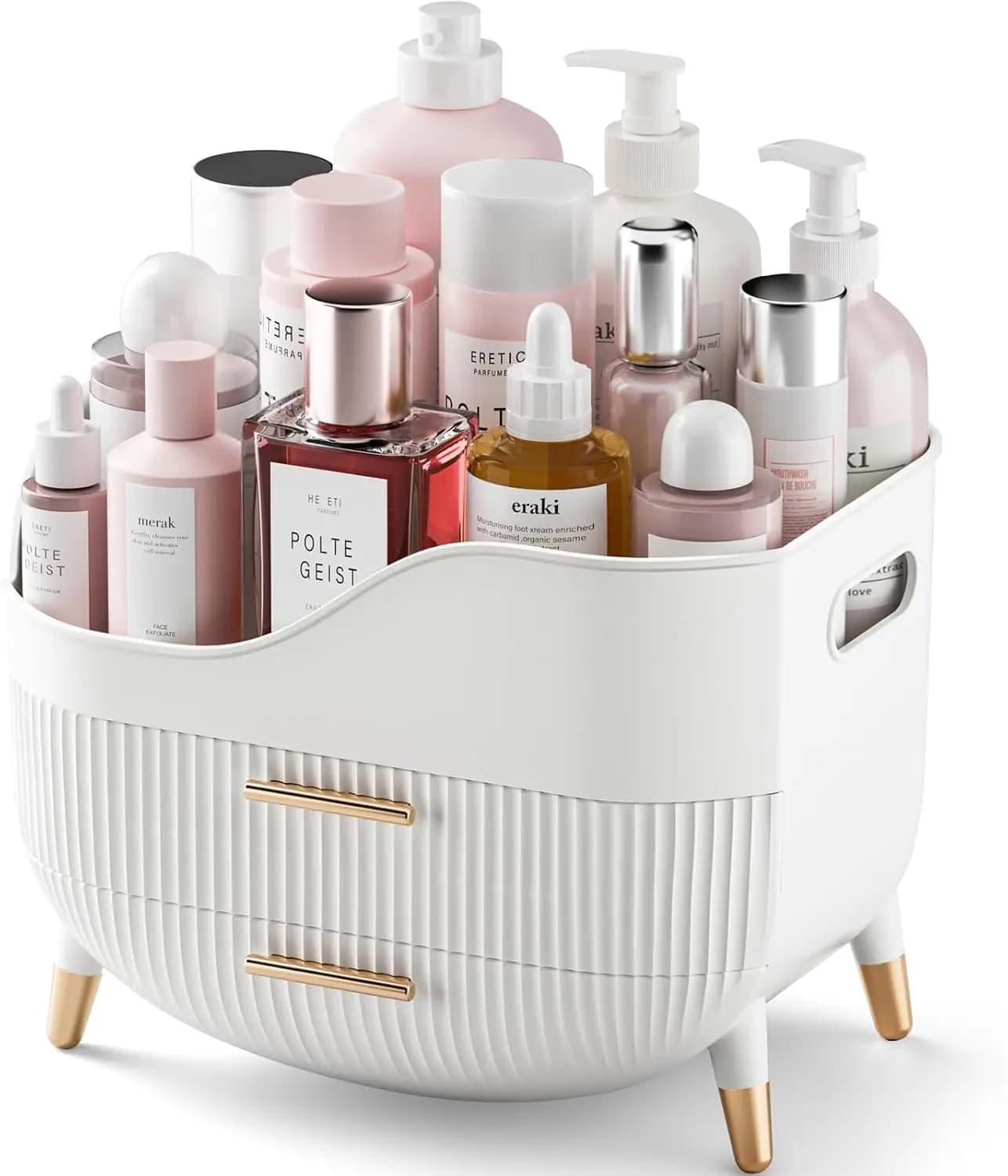 Large Cosmetic Organizer with Drawers, Portable Box for Tricks and Skincare Products from Toeletta