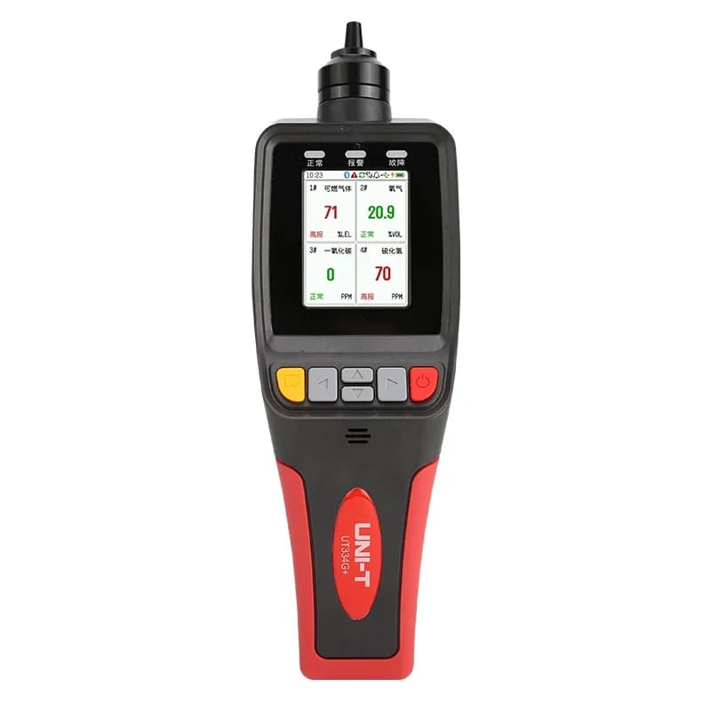 UNI-T UT334G+ Pump Suction 4-in-1 Gas Detector Oxygen Carbon Monoxide Hydrogen Sulfide Combustible Gases Detection H2S O2 CO EX