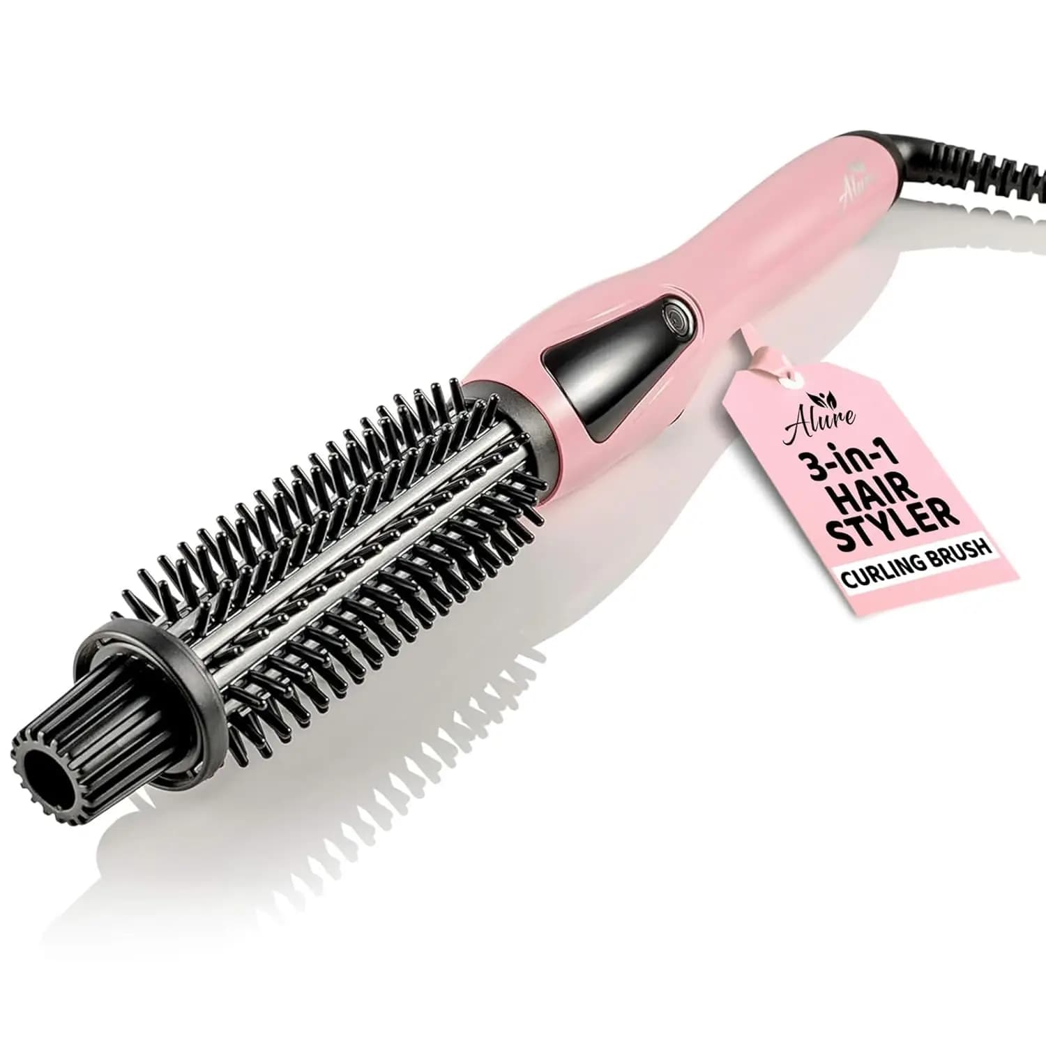 Spazzola Termica Ionica 3-in-1: Arriccia, Liscia e Modella con Setole Anti-Scottatura per Tutti i Tipi di Capelli