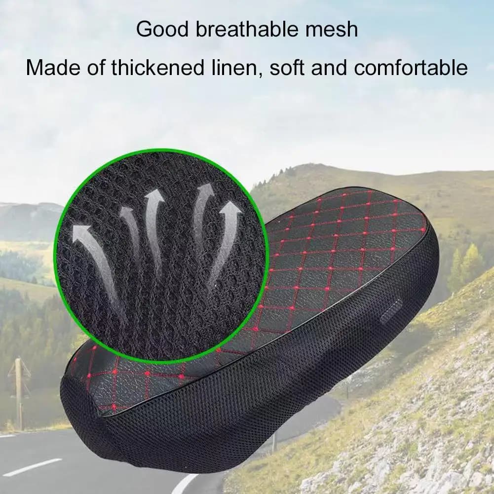 Coprisedile Universale per Moto, Cuscino Scooter in Tessuto a Rete 3D Traspirante Antiscivolo per un Comfort di Guida Ottimale