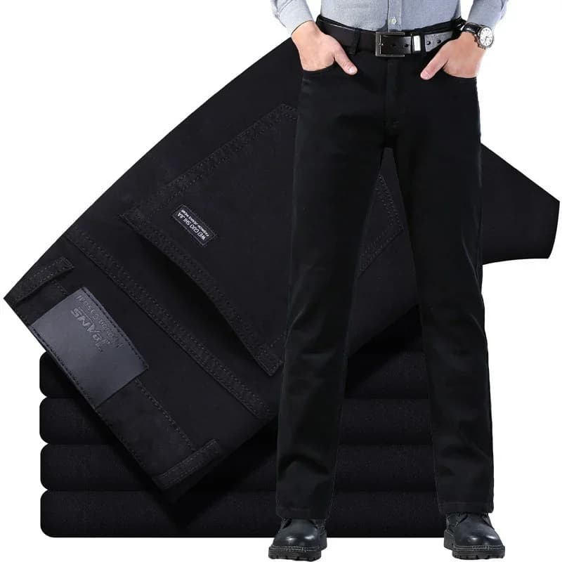 Jeans da uomo classici di marca di moda avanzata Jean Homme uomo morbido elasticizzato nero Biker Masculino pantaloni in denim pantaloni da uomo tuta
