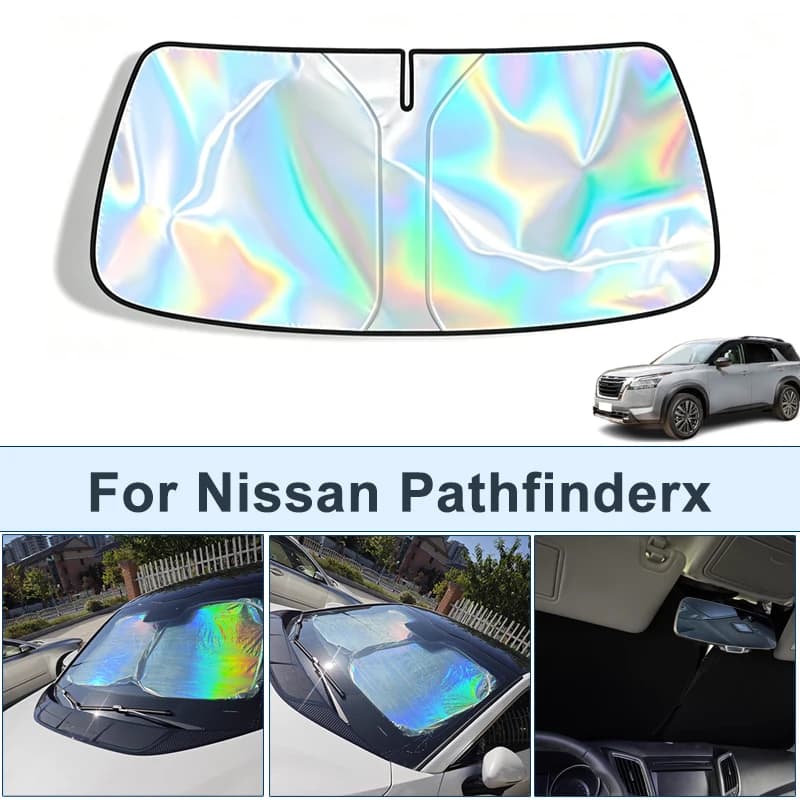 Parasole pieghevole per parabrezza anteriore per Nissan Pathfinder, copertura protettiva riflettente ai raggi UV, accessori per interni auto