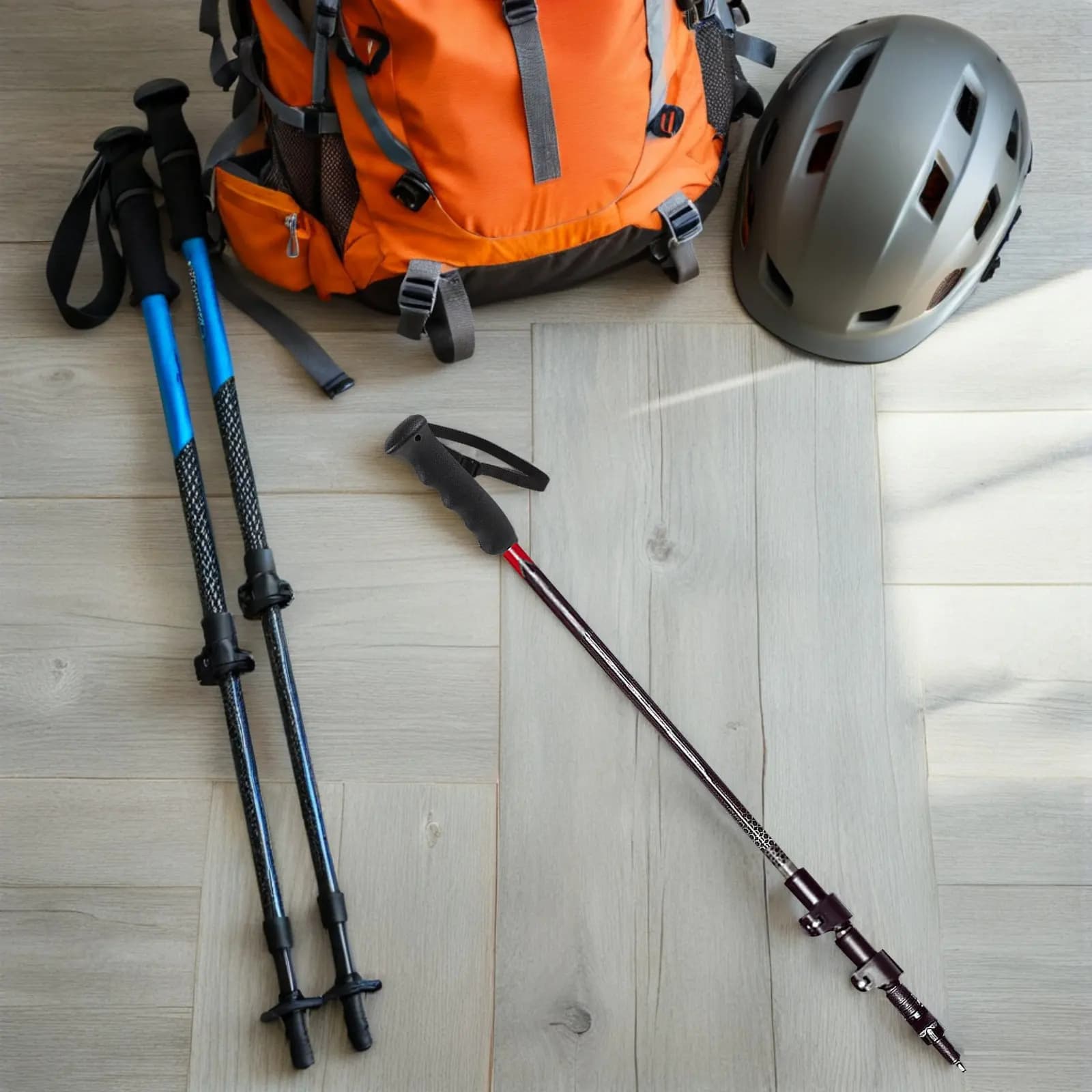Set of 5 wrist straps for ski poles, Nylon resistors, Adjustable, Hiking accessories, Mountaineering and Walking poles, Breathable