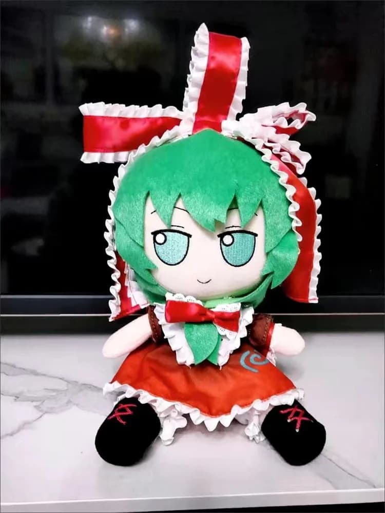 Fumo TouHou Project Hina Kagiyama Cosplay peluche bambola peluche peluche figurina cuscino seduta ventagli collezione regalo