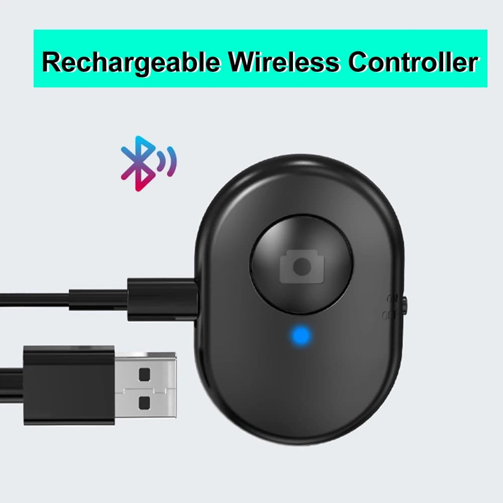 Bluetooth Wireless Remote Control Charge Selfie Stick Shutter Release Photo Button per Smartphone fotografo universale
