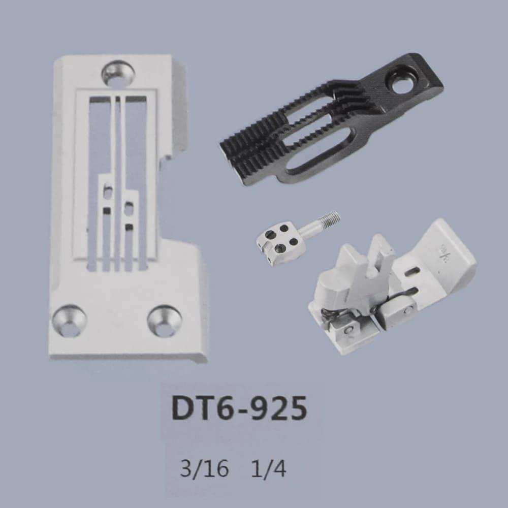 JUKI DT6-B927 DT6-DA927 DT6-925 Gauge Set doppio punto catenella braccio a manovella piastra ad ago mangime per cani piedino Kit morsetto ad ago