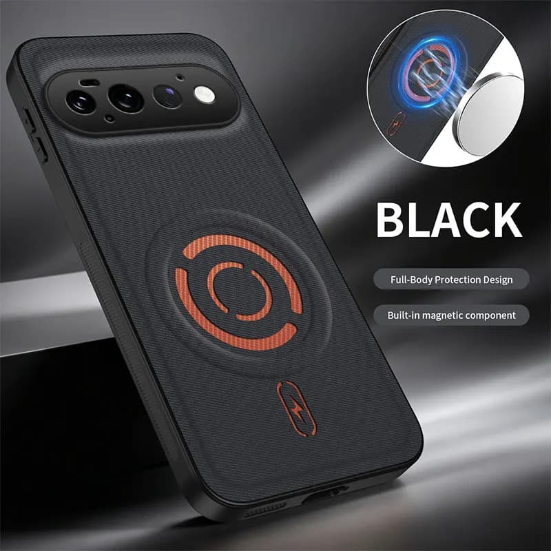 Luxury Case for Google Pixel 11 10 9 8 Pro XL 10A 9A 8A 7A Texture Magnetic Leather for Magsafe Wireless Charging Phone Cover