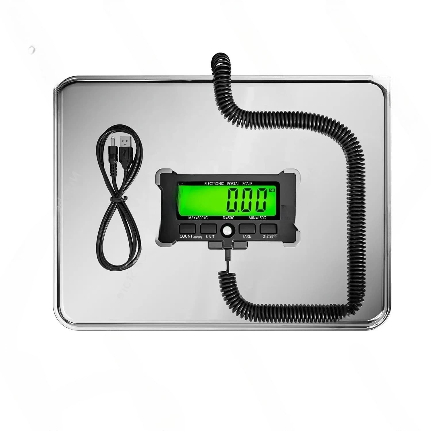 440 libbre 200 kg USB Piattaforma per bagagli in acciaio inossidabile Bilancia per misurazione del peso postale Bilancia per bagagli postali in acciaio inossidabile