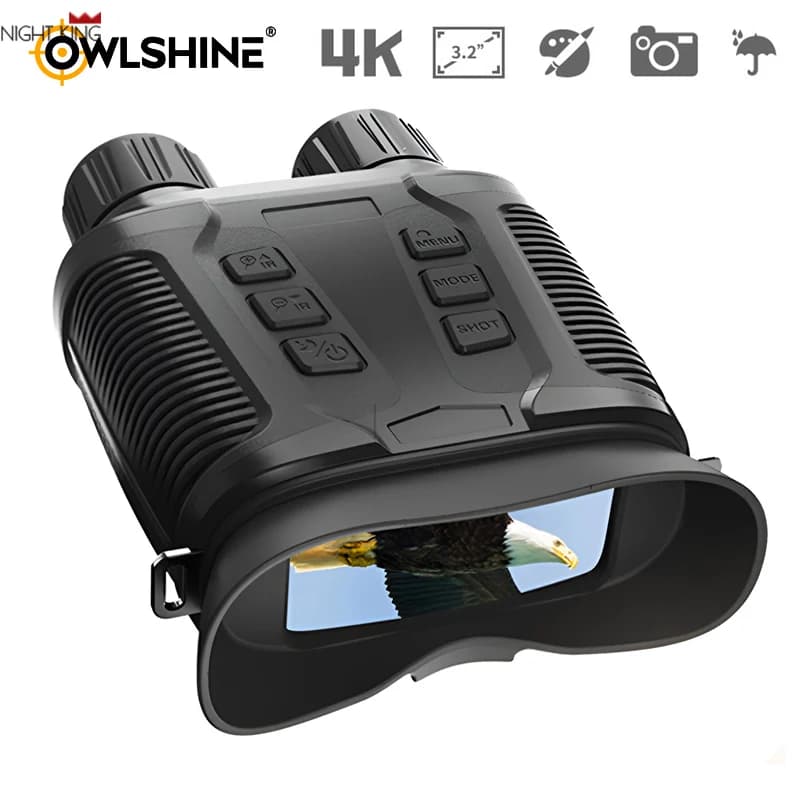 NV3280 Binocolo ottico per visione notturna digitale a colori con zoom 8X da 36 MP 4K UHD con infrarossi da 500 M per la caccia