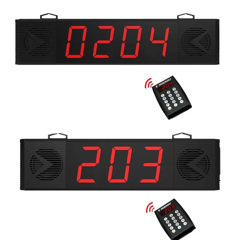 Sistema di chiamata delle code del ristorante Display a tre cifre Macchina per chiamare la trasmissione vocale Sistema di chiamata wireless per bar bancario Caffè