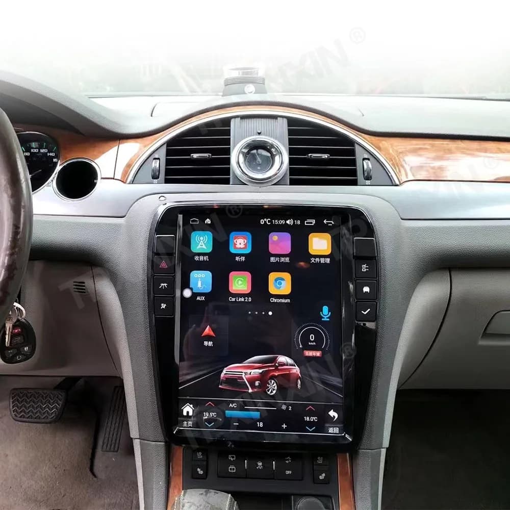 Per Buick Enclave 2009-2013, ricevitore audio Android 2 DIN da 12,1 pollici in stile verticale, lettore DVD multimediale con Android Auto.