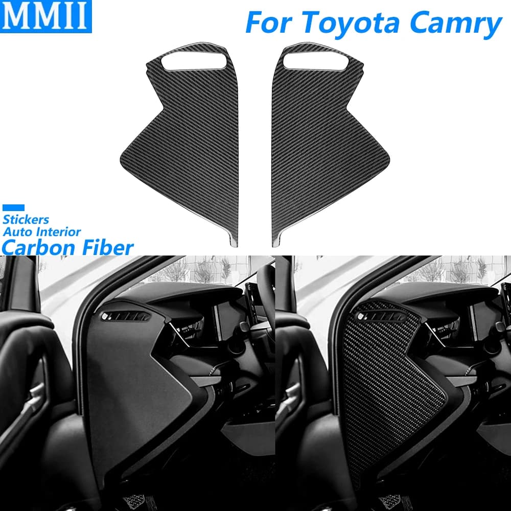 Per Toyota Camry 2024 2025 Cruscotto In Fibra di Carbonio Lato Anteriore Slot Pannello di Rivestimento Della Copertura Accessori Auto Decorazione di Interni Adesivo