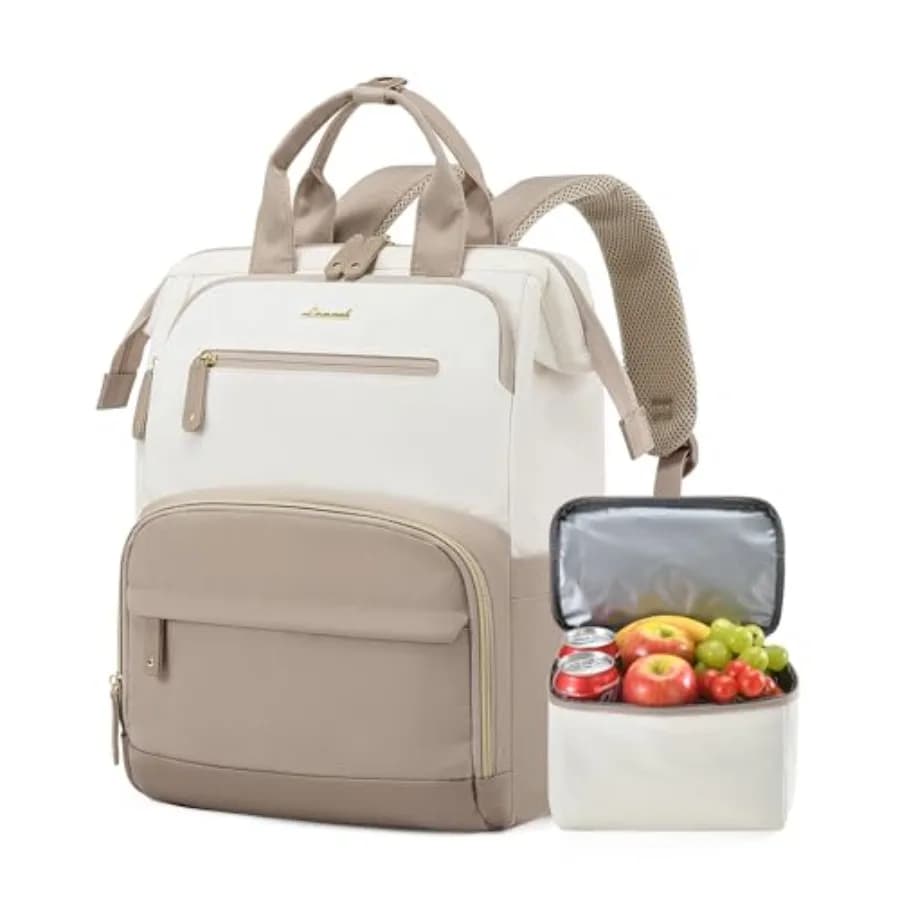 Zaino porta pranzo da donna, borsa per laptop con scomparto termico, zaino da lavoro per insegnanti e infermiere, zaino da viaggio, borsa termica per il pranzo