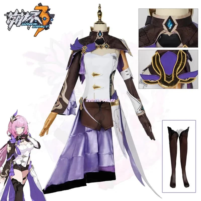 Costume cosplay di Alicia: parrucca e abito da gioco "Starry Sky Railway", adatto per feste di Halloween e Natale