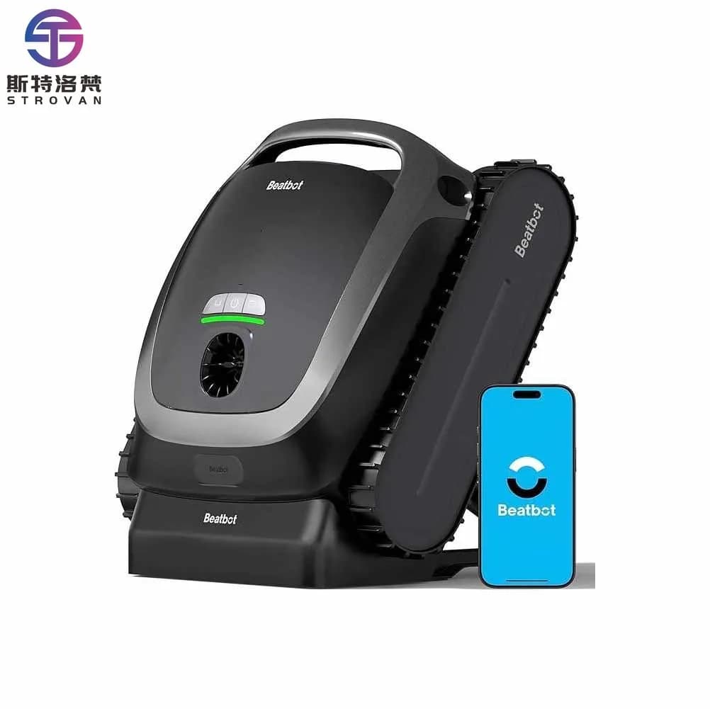 STLF WJW Aspirapolvere robotico intelligente senza fili per piscina Path ottimizzato Bagnato Asciutto Pulisce pavimenti Pareti Waterline-Per piscine a terra