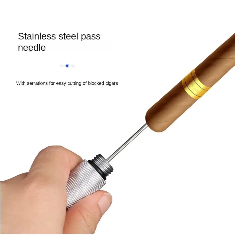 Light Saw Cigar Sprinkle Needle Portable Tool for Unlocking Trapano Open Hole for Cigar Accessories