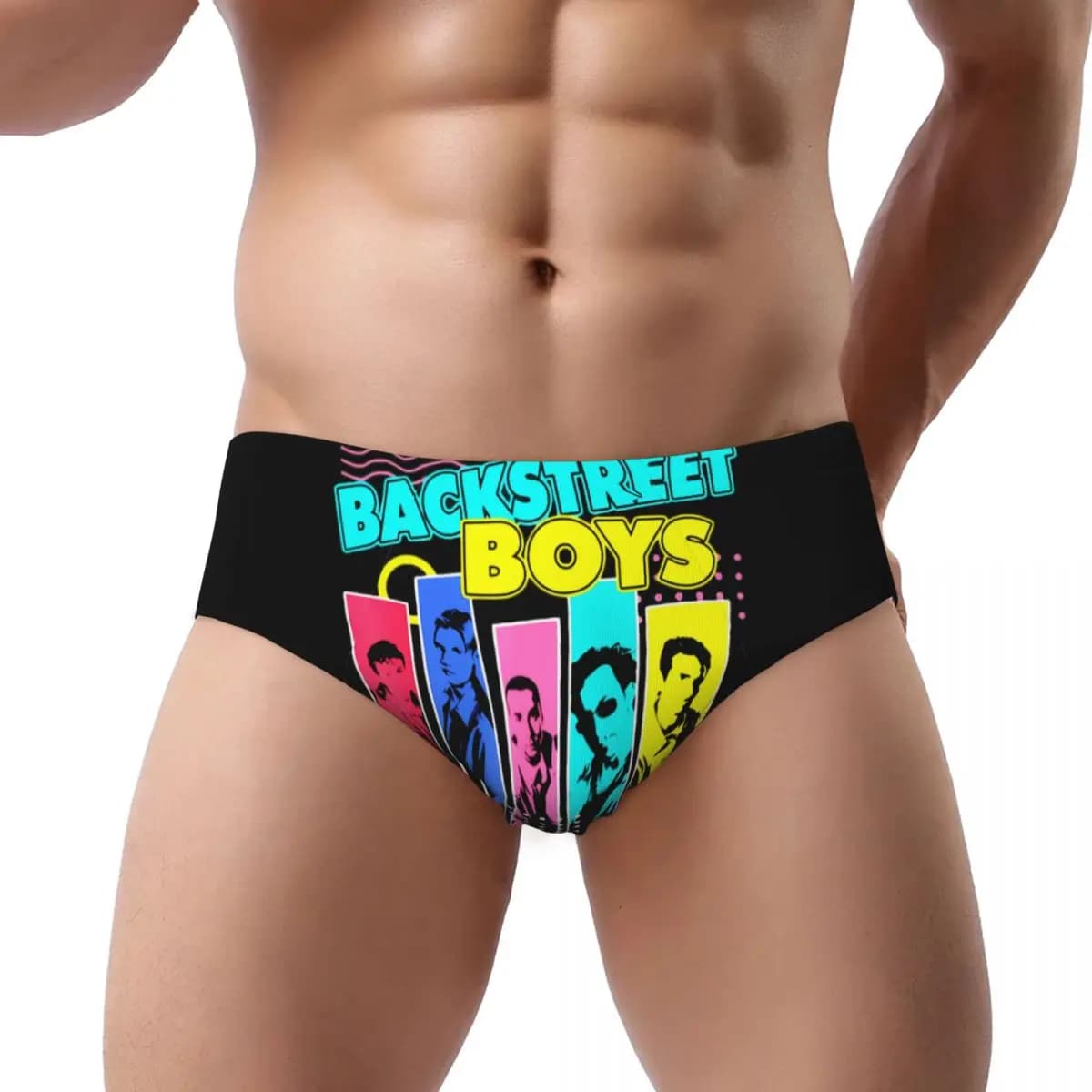 Mutande da uomo personalizzate Backstreets Pop Music Boys Mutandine Intimo Slip elasticizzati maschili